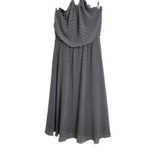 Isaac Mizrahi Halter Tie Chiffon Open Back Cinched Waist Dress